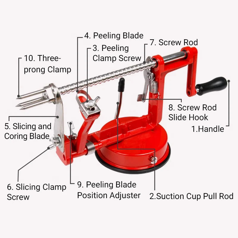 3-in-1 Hand Crank Peeler