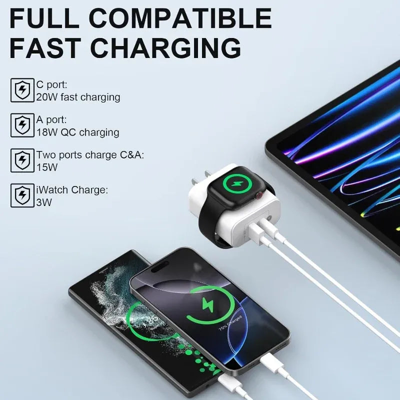 3-in-1 Apple Watch Wall Charger