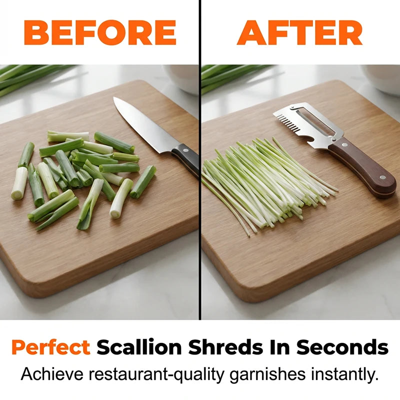3-in-1 Scallion Shredder & Peeler