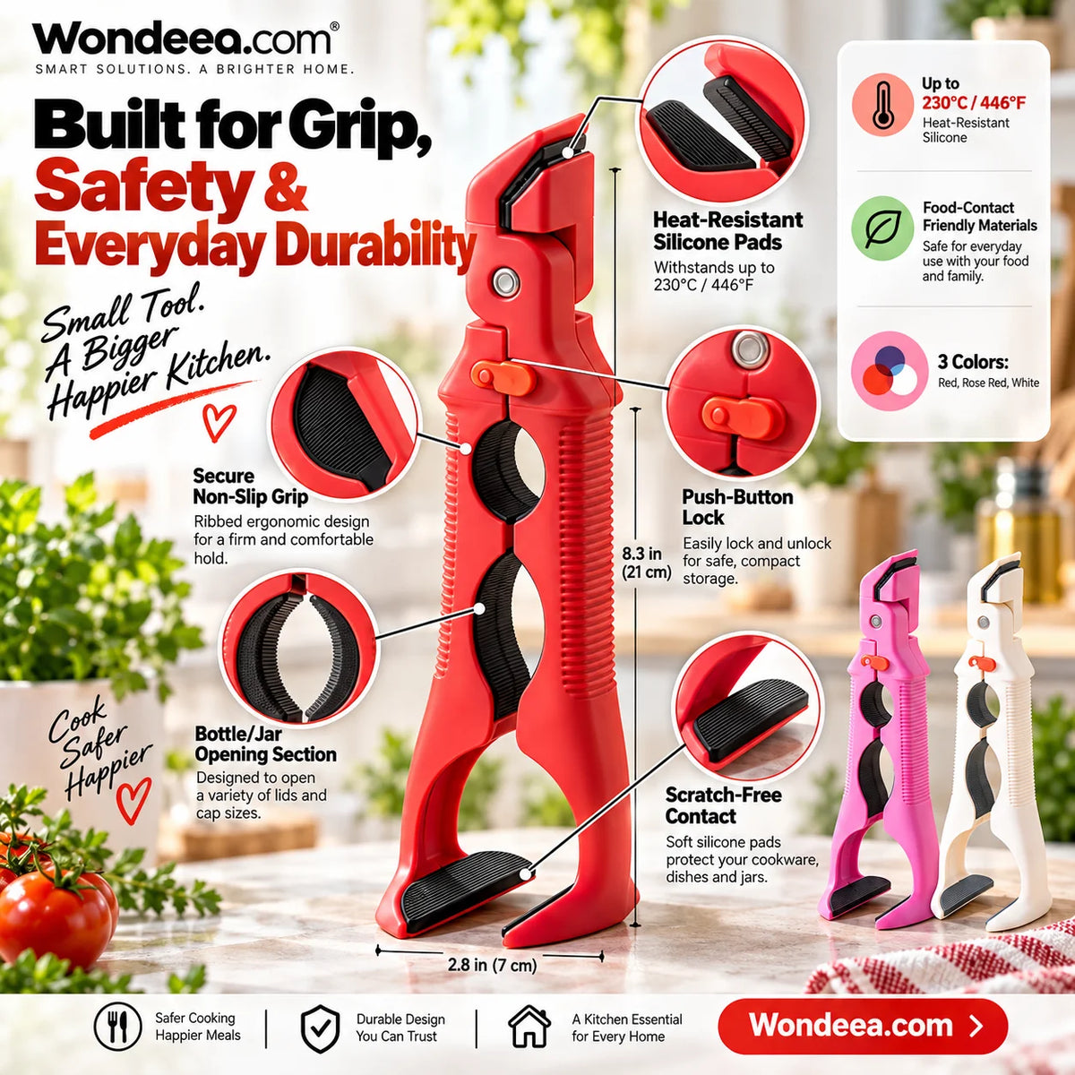 3-in-1 Silicone Bowl and Plate Clamp
