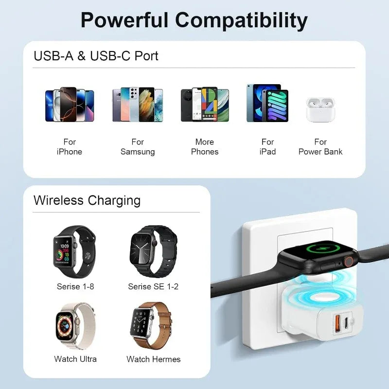 3-in-1 Apple Watch Wall Charger